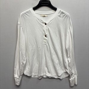 Xerina Women Long Sleeve Brook Top Shirt Size Large White C126 -19